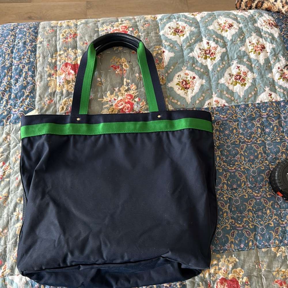 Navy and green Kate Spade tote bag - Picture 3 of 8